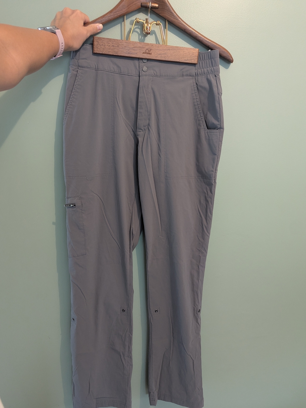 Women's Gray Lightweight Hiking Pants - Columbia Size 8